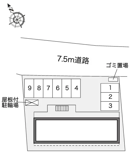 ★手数料０円★栃木市片柳町　月極駐車場（LP）